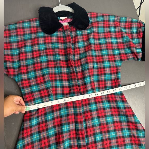 Buru Plaid Button Down Fit & Flare Maxi Dress - Picture 6 of 7